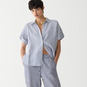 J.Crew Striped Linen Shirt Size Medium